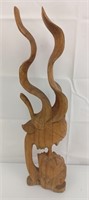 Teak Wooden art carving 21"