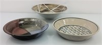 Art pottery bowls 10"-11"