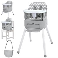 4 in 1 Portable Baby Highchair (Grey)