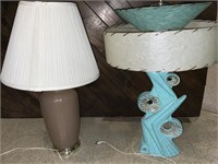 VTG 50s Modernist Chalkware Table Lamp
