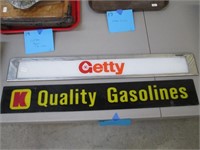 2 27” Plastic Gasoline Signs