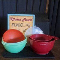 Vintage Tupperware & Kitchen Aid Mixing Bowls