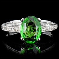 14K Gold 3.00ct Tourmaline & 1.00ctw Diamond Ring