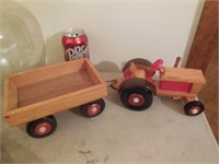 Wooden Tractor & Tipping Wagon *No Hitch