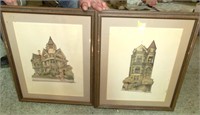 pr. Victorian home prints framed