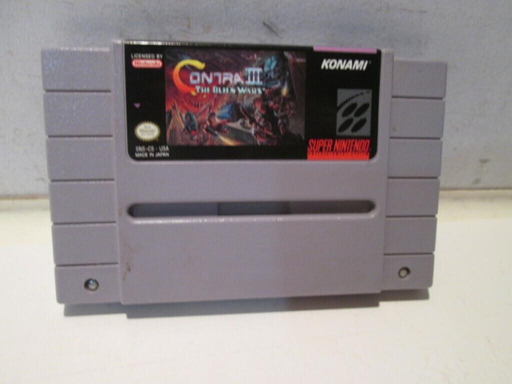 VINYAGE SUPER NINTENDO GAME KONAMI CONTRA III