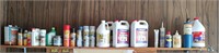 Shelf Full of Auto/Cleaning Chemicals