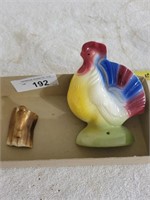 Vintage Chicken Spoon Holder & Seal Figurine