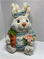 10-Inch 2002 Resin Easter Bunny w/Bunny Sweater