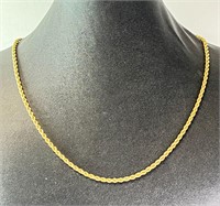 20" Gorgeous Sterling/Vermeil Rope Chain 13 Gr