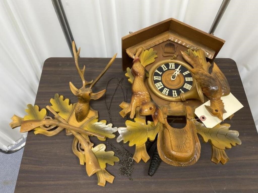 Deer Cuckoo Clock As Is