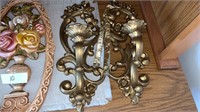 2 Wall Sconces and Hangers