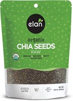 Elan Organic Chia Seeds, 250g, Natural Raw Black