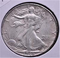 1946 S WALKING HALF DOLLAR AU