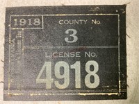 1918 County 3 Cloth PA Hunting License