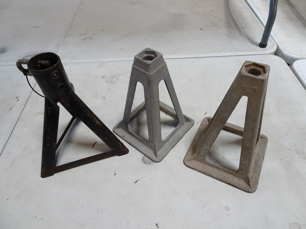 Lot of 3 Stack Storage Jack Stands  - Indiana H&H