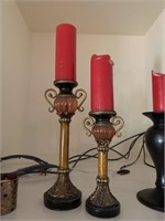 Metal and Plastic Candle Holders