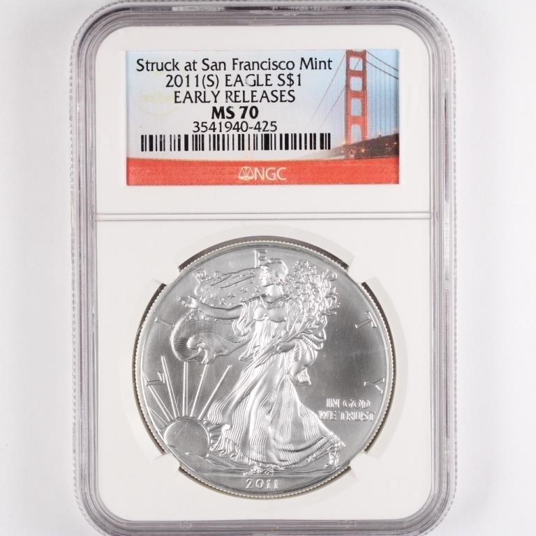 2011-(S) Silver Eagle NGC MS70