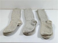 Men's Large Wool Socks 3 Pair