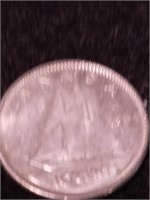 1964 .999 Fine 80% silver Canadian dime