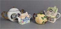 Four Whimsical/Decorative Teapots