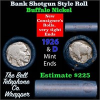 Buffalo Nickel Shotgun Roll in Old Bank Style 'Bel