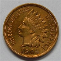 1904 Indian Head Cent - - Cleaned