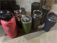 Misc traveling coffee cups, water bottle