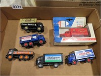 6 toy trucks