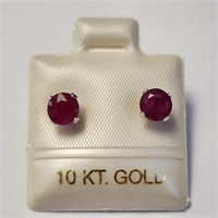 $300 10K  Ruby(1.05ct) Earrings