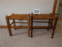 2 Woven Stools