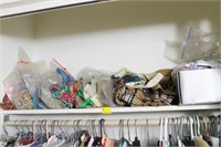 CONTENTS OF CLOSET: LADIES CLOTHING AND SHOES