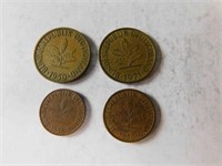 4 west Germany coins