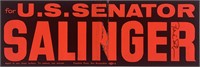 Pierre Salinger signed bumper sticker