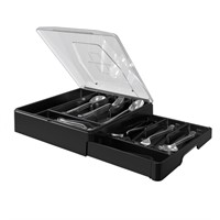 AS IS-Double Layer Silverware Tray with Lid