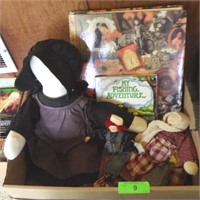 AMISH STYLE DOLL, SCRAPBOOK, RAGGEDY ANDY ETC