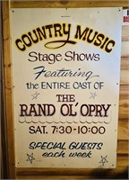 42” Rand Ol Opry Wooden Sign