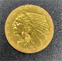 1910 Indian Head $2.5 Gold Coin