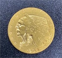 1908 Indian Head $2.5 Gold Coin