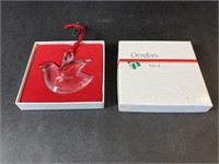 Orrefors 1984 Crystal Dove Ornament in Box