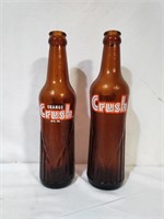 Vintage Orange Crush Amber Art Deco Bottles