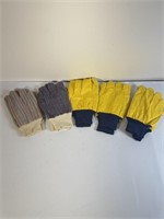 protective gloves with leather split palm lot