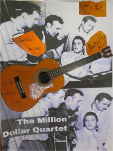 Million Dollar Quartet Signed Guitar Elvis Presley