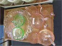 LOT OF DEPRESSION GLASSWARE