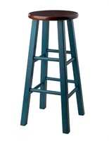 Winsome Wood Ivy 29 Bar Stool, Rustic Teal