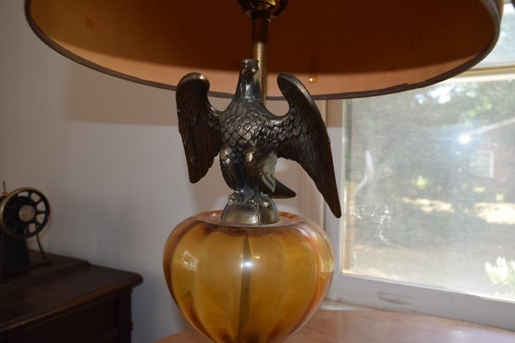 2 Matching Eagle Lamps