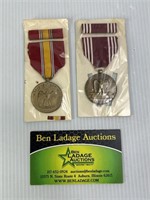 Good Conduct and National Defense Military Medals