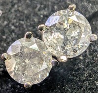 $2850 14K  Natural Diamond 0.75Ct Earrings