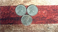 3 x 1943 Wheat Pennies