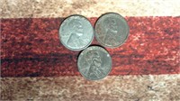 3 x 1943 Wheat Pennies